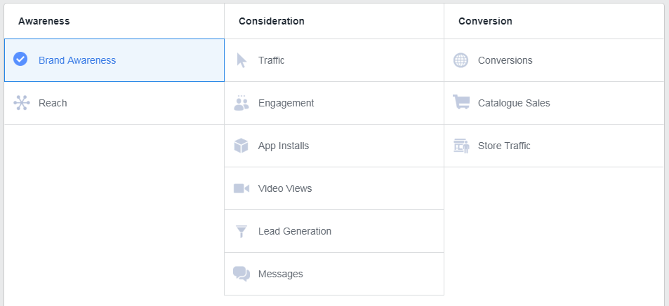 facebook campaign objective